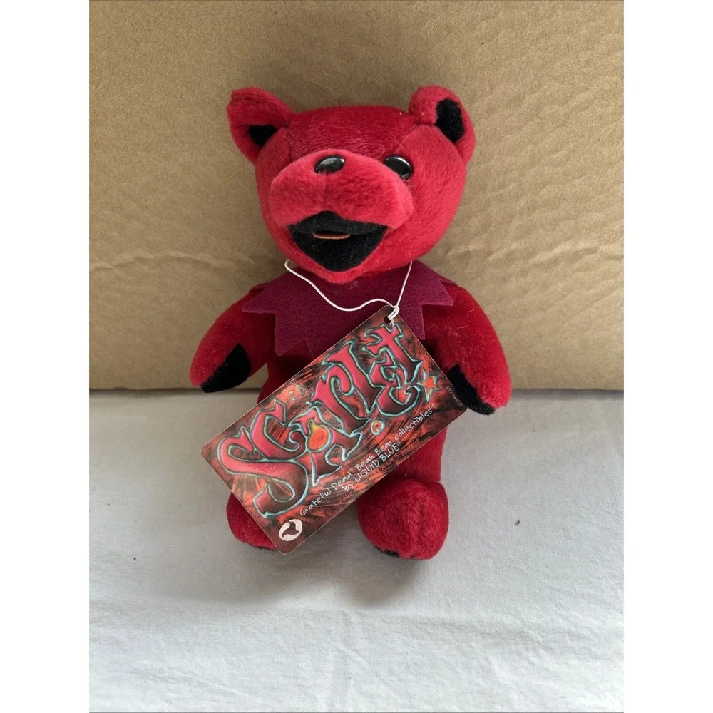 1999 Grateful‎ Dead Beanie Red Scarlet Bear Plush Doll Collectible 3/22/90